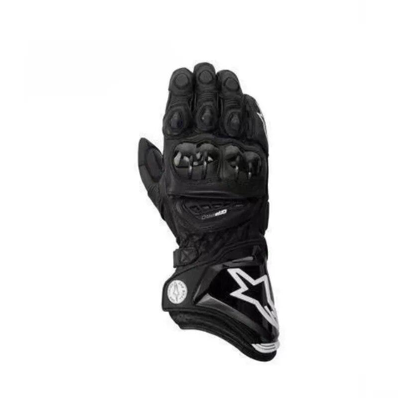 Pro Motorcycle Leather Gloves Road Bike Racing Riding Tracks Red/white Genuine Leather Motorbike Cowhide Gloves