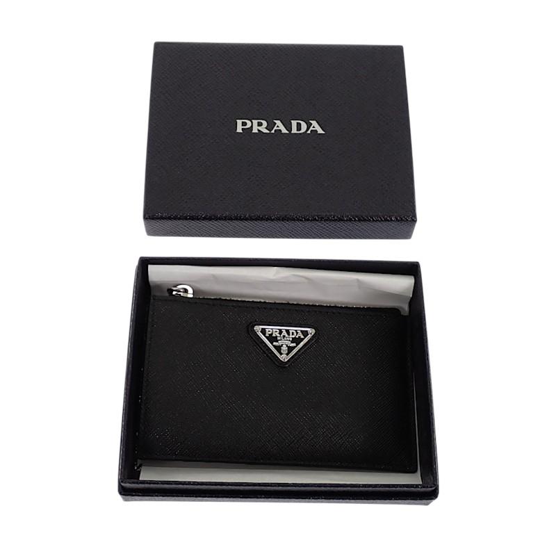 PRADA  1MC086_QHH_F0632 Card Case black Safiano Women
