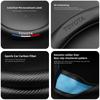 Car Steering Wheel Cover Carbon Fiber Pattern Leather Sleeve Keyring For Toyota Corolla Yaris RAV4 Prius CHR Camry Prado Supra