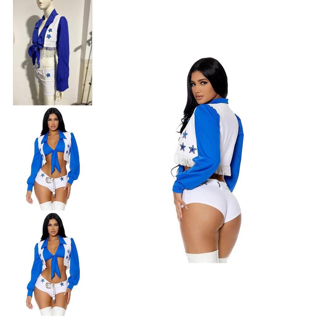Costume di Halloween di Tendenza per Adulti Costume da Cheerleader da Donna con Design a Stella