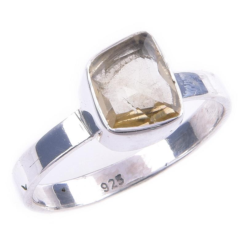 Natural Citrine Gemstone Handmade 925 Solid Sterling Silver Ring Size 7 V4v32