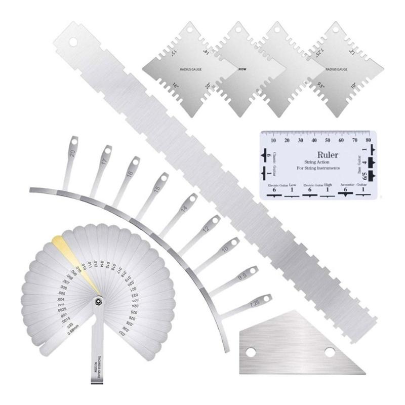 Acoustic Guitar Measuring Ruler Guitar String Height Gauge Ruler Card Luthier Tool for Electric Classical Guitar Bass 1