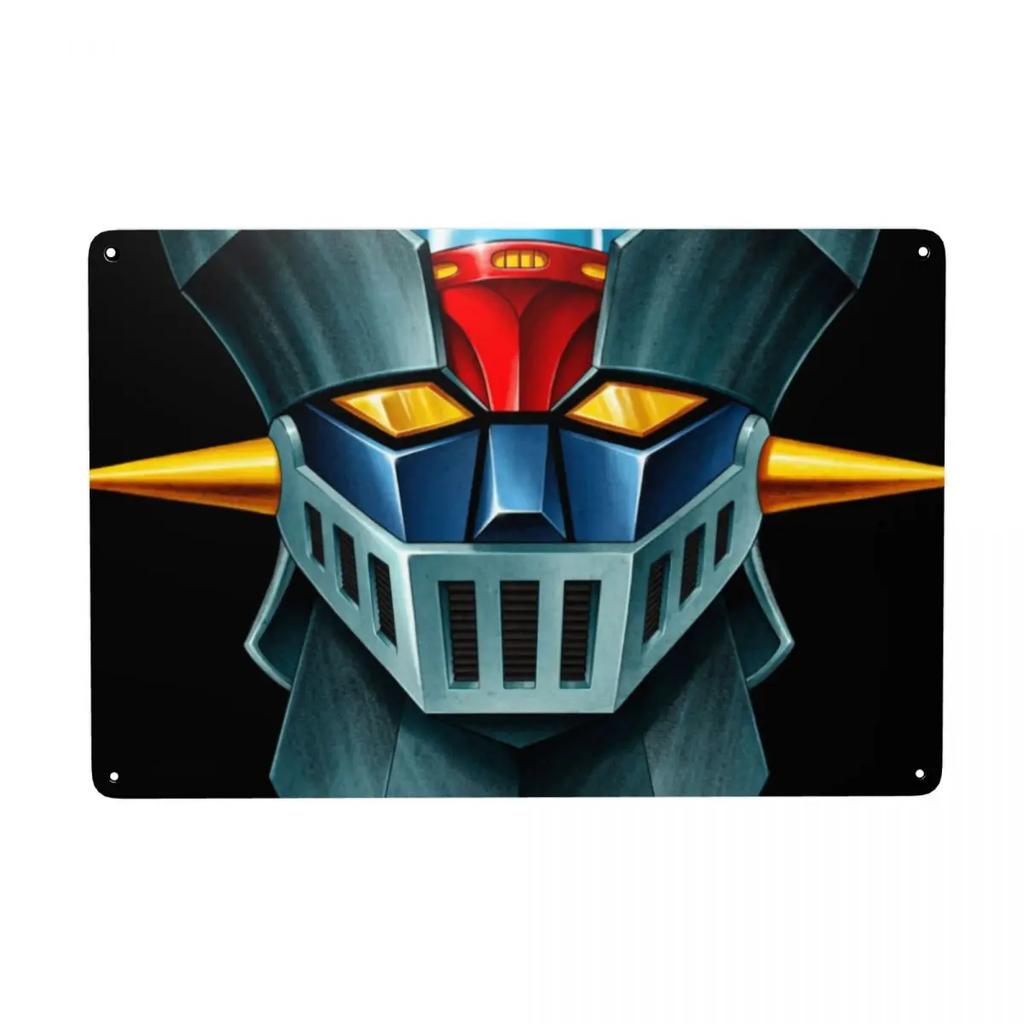 UFO Roboter Grendizer Goldorak Zeichen Custom Vintage Mazinger Z Metallschild für Pub Café Hof Man Cave Bar Wandkunst Dekor
