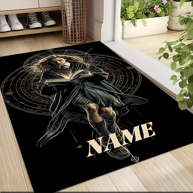 Custom Name Harry Potter Magic Train Carpet Rug Customizable Soft Washable Anti-Slip Home Living Room Sofa Mats Personalized Rug. 090974