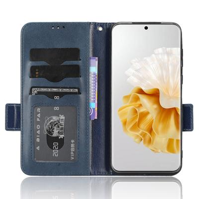 For Huawei P60 Pro/P60 Anti-Dust Phone Shell PU Leather Phone Case Imprinted Triangle Stand Wallet Cover