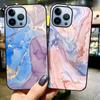 Kunst Marmor Mode Telefon Fall Für Iphone 14 13 11 12 Pro Max Mini Xs Xr X 7 8 6s Plus Se 2022 Gehärtetem Glas Abdeckung Stoßstange Fundas