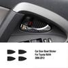 4pcs Carbon Fiber Car Door Handle Bowl Cover Decorator For For Toyota RAV4 06-12