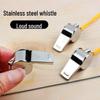 Edge-Bound Metal Whistle with Lanyard - Referee & SOS Outdoor Sports Whistle