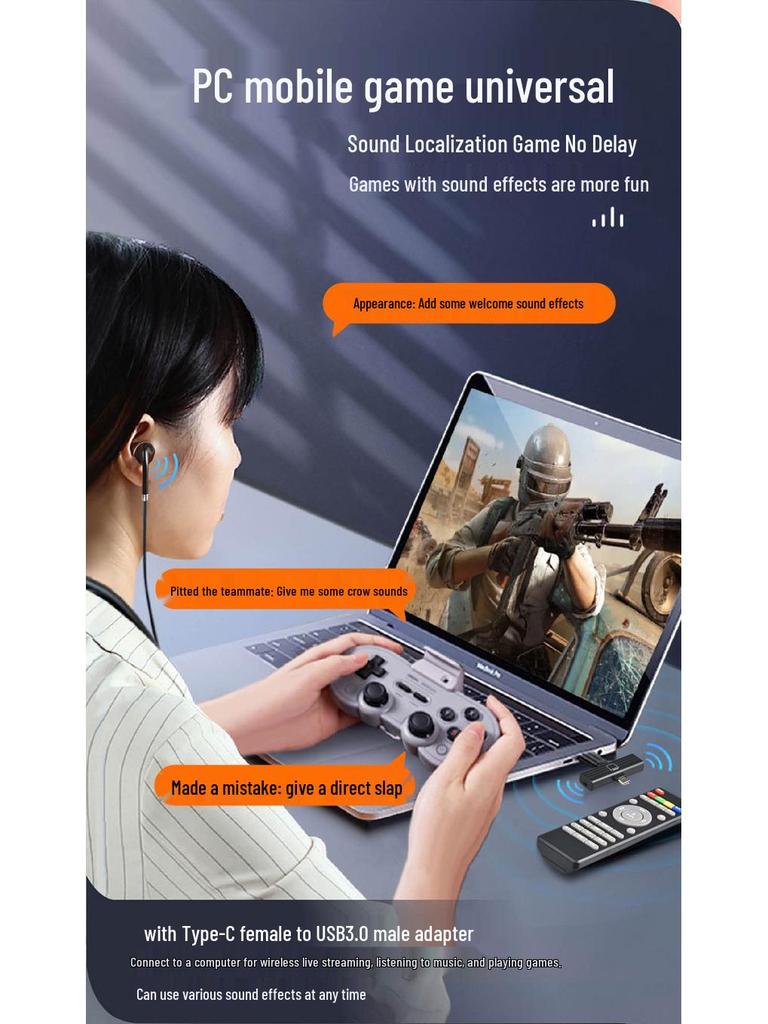 Live K Song 5.4 Bluetooth Headphones with Sound Card & Wireless Receiver