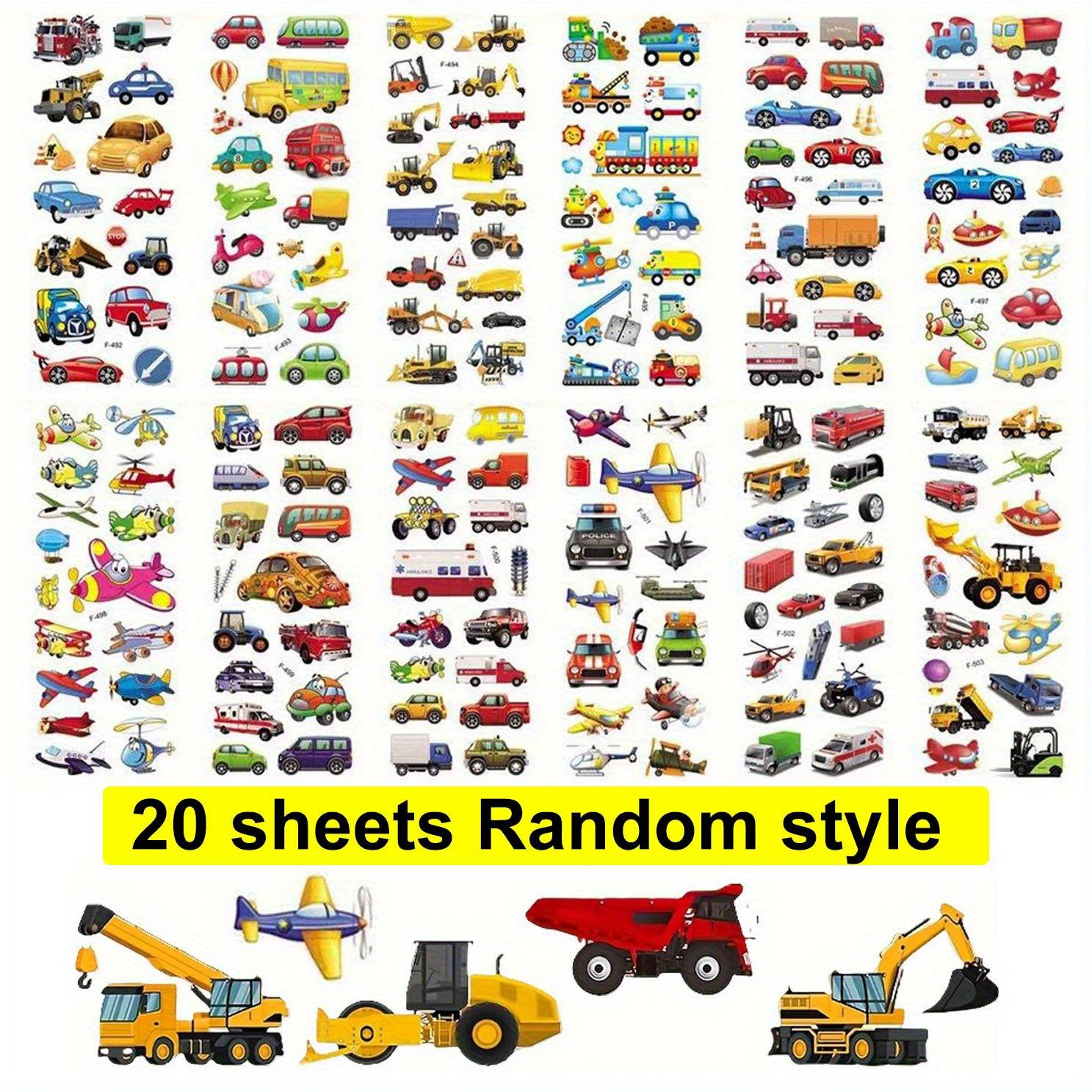

20sheets Construction Vehicle 3D Bubble Stickers Textured Peel Stick Decals for DIY Crafts Laptop Phone Case ZSY