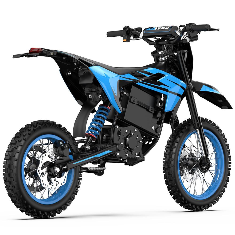 Electric Off Road Motorcycle ZAWAS S3 5000W Peak Motor 14" Electric Off Road Bike 60V 23.4AH Full Suspension Max Load 150Kg