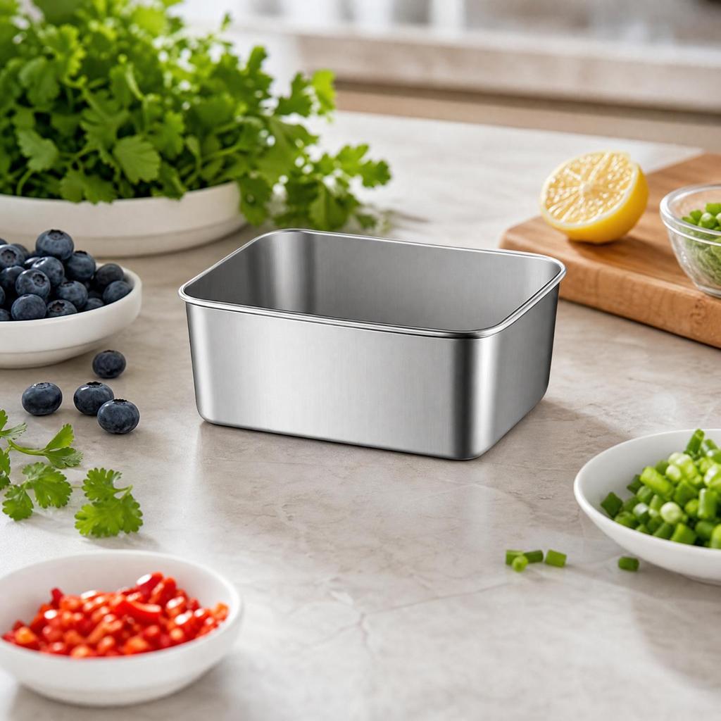 SingleCompartment Stainless Steel Food Container Microwave 500 Ml Storage