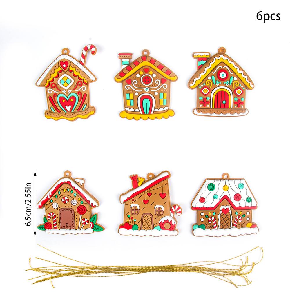 1 sada ozdob s perníkem, vánoční dekorace, závěsné přívěsky na stromeček, přívěsky na doma, děti, novoroční dárek 2025, navidad dekorace