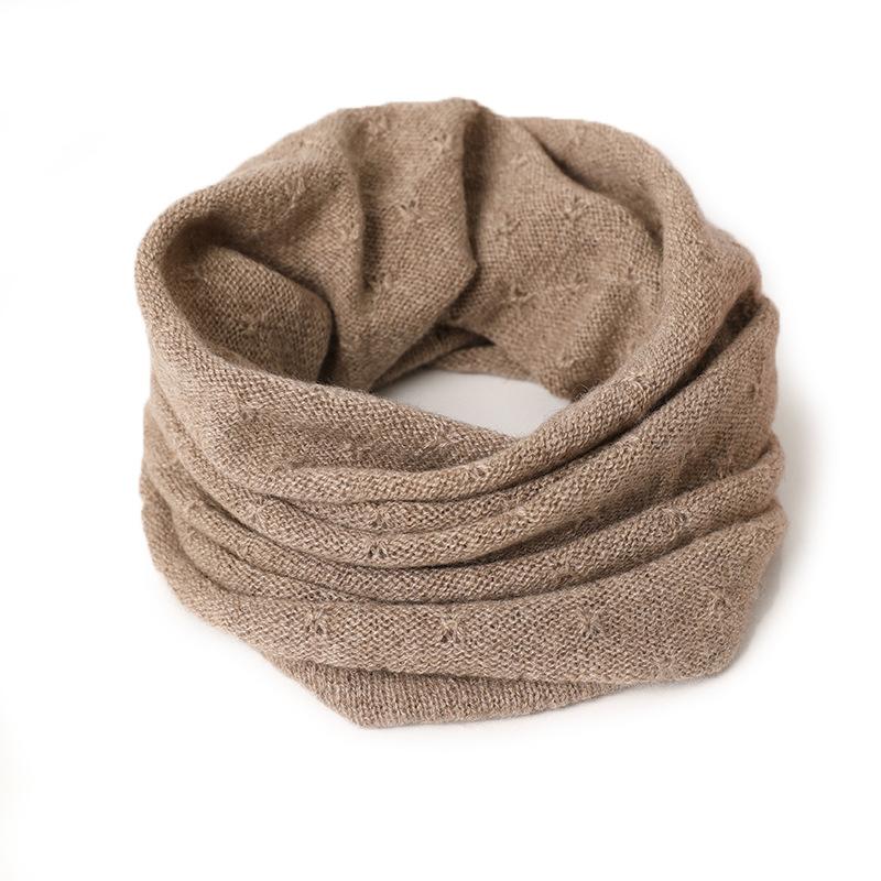 Autumn and winter women's new cashmere knitted thin scarf chicken feet pattern neck cover warm scarf parent-child small scarf