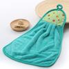 3Pcs Microfiber Hanging Hand Towels with Loop Quick Dry Small Towel Set Absorbent Coral Fleece Soft Thick Dish Cloth Reusable Cleaning Rags for