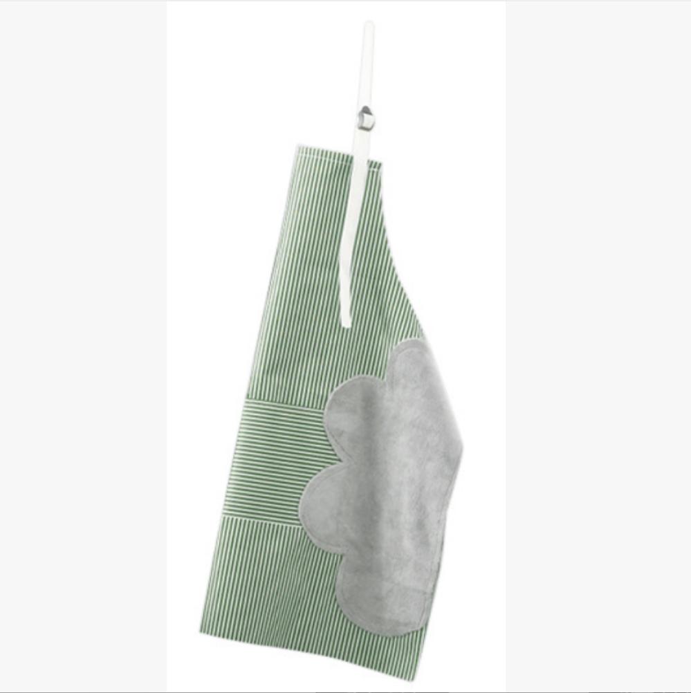 

Kitchen Household, Waterproof, Oil-proof, Women s Neck-hanging Scarf, Hand-wiping, Striped Oxford Cloth Apron