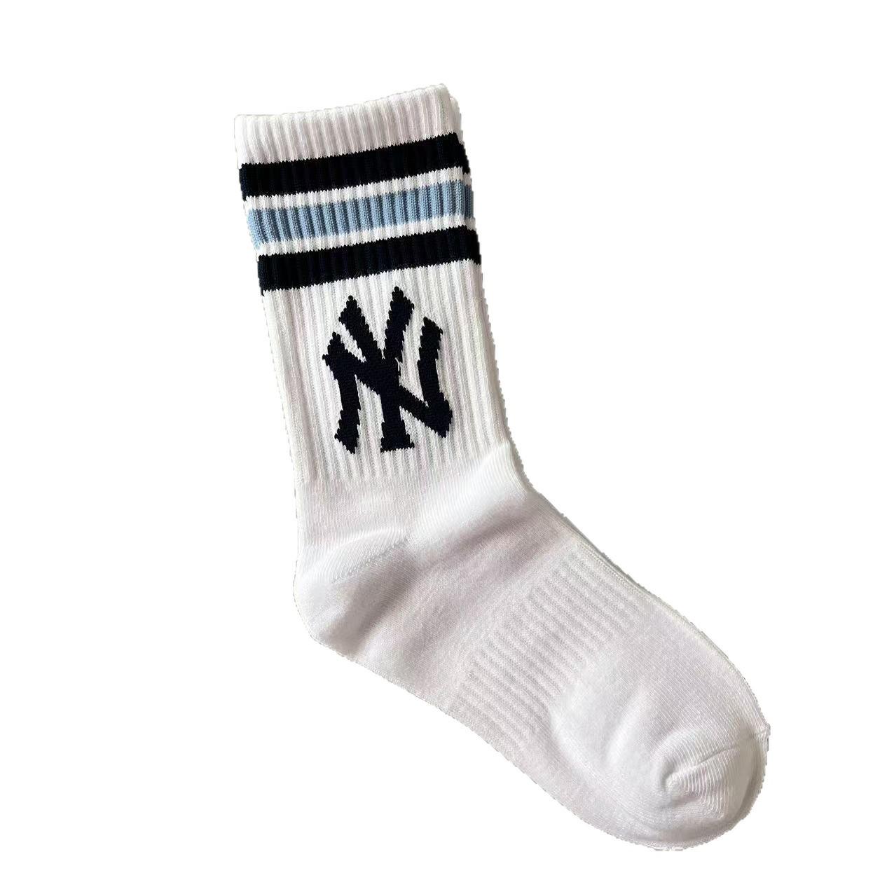 

Спортивные носки до середины икры в стиле MLB Yankees в корейском стиле для мужчин и женщин - Повседневная одежда на все сезоны Men s Size 41-45