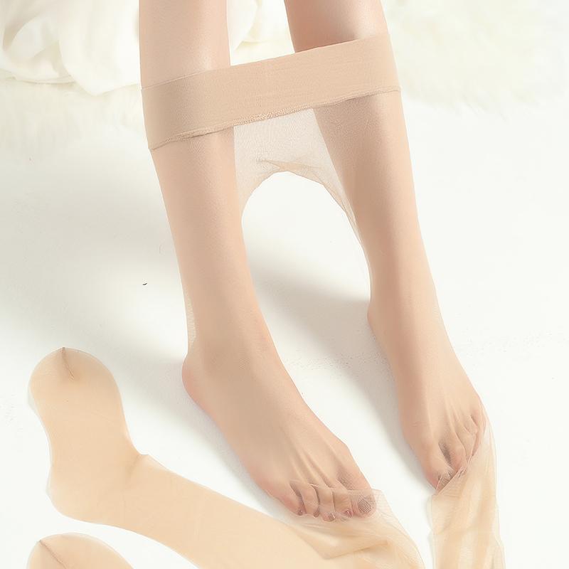 360-Degree Seamless Crotch Seamless Ultra-Thin Stockings Women'S Summer Meat-Colored Invisible Pantyhose Thin Fully Transparent