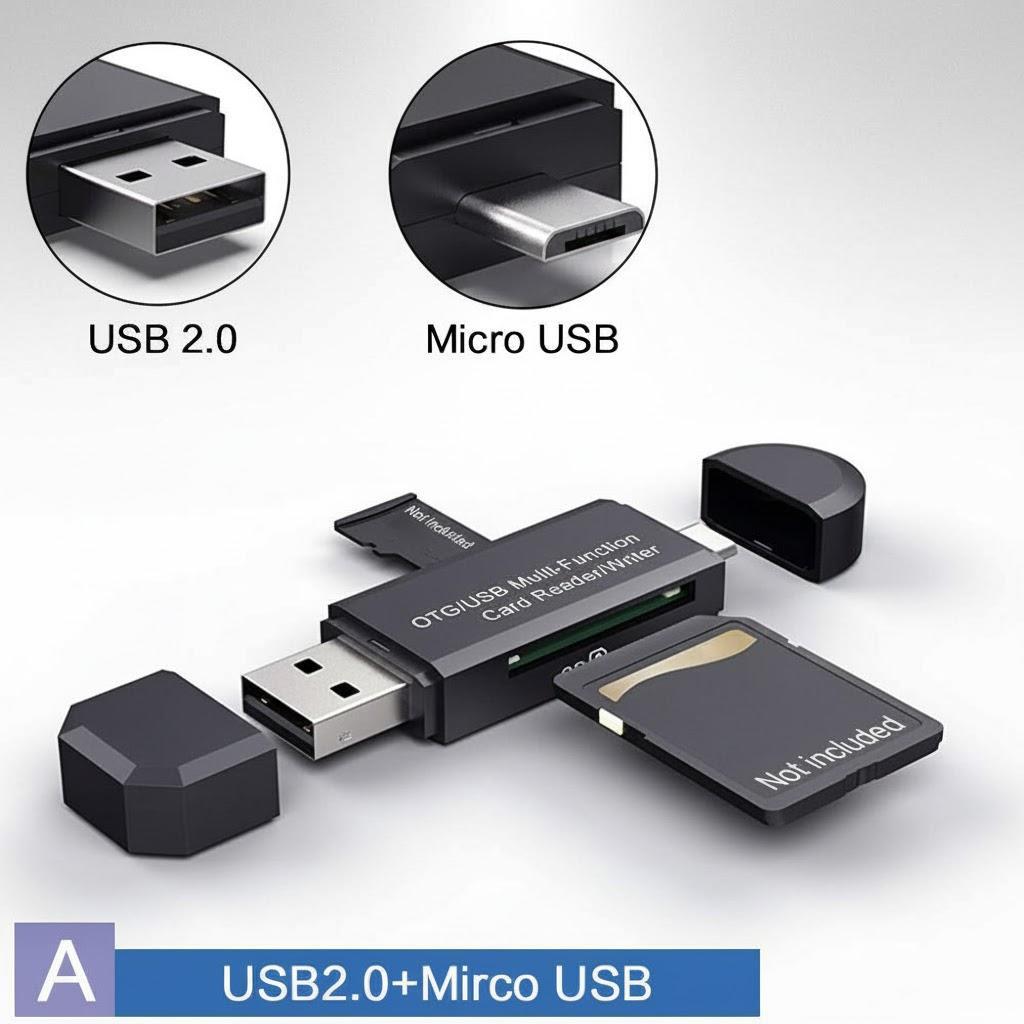 

USB 3.0 Адаптер-кардридер для карт Micro SD Тип C Micro USB 2.0 Кардридер для ПК Ноутбука Смартфона
