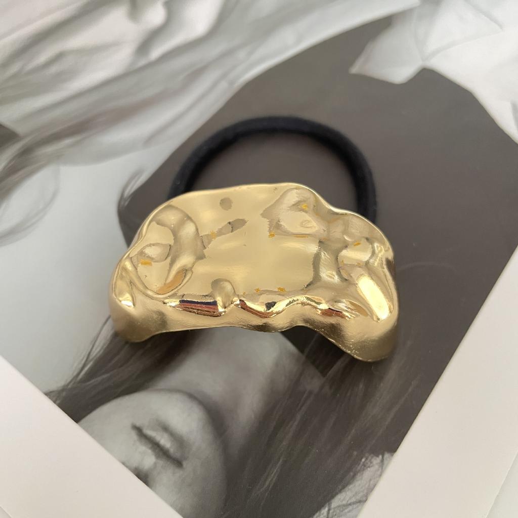 Neuer Geometrischer Geriffelter Metall Haarreif und Pferdeschwanz Schnalle Koreanischer Stil Pferdeschwanz Haaraccessoires für Frauen Mädchen Kopfschmuck