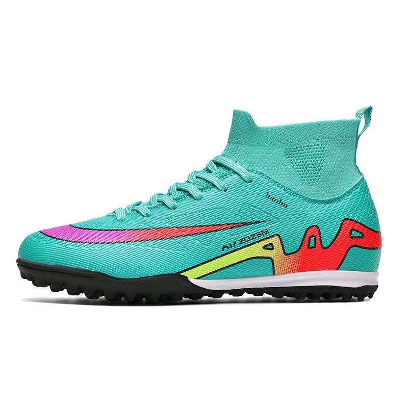 New Thorn Football Shoes Men's and Women's High-top Youth Students FG Long Nails Grass Broken Nails Football Shoes