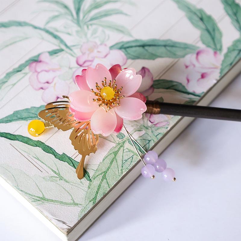 Wsuwka do włosów Nanami Energetic Girl Cosplay - Akcesorium do upięcia włosów w stylu starożytnym