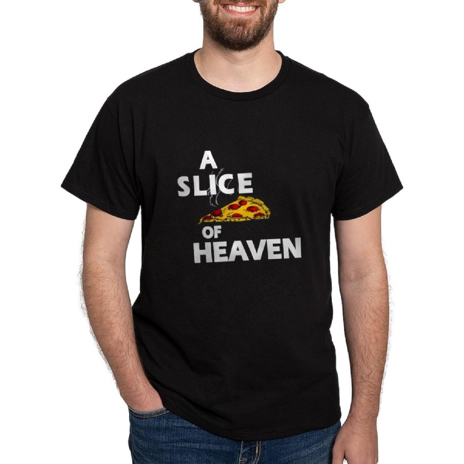 CafePress A Slice of Heaven Dark T Shirt Men s 100% Cotton, Classic Graphic Dark T-Shirt S