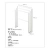Bath towel hanger, 3 bath towel hangers that can be hung from the side, Tower White, stand, 3 rows, laundry, room drying