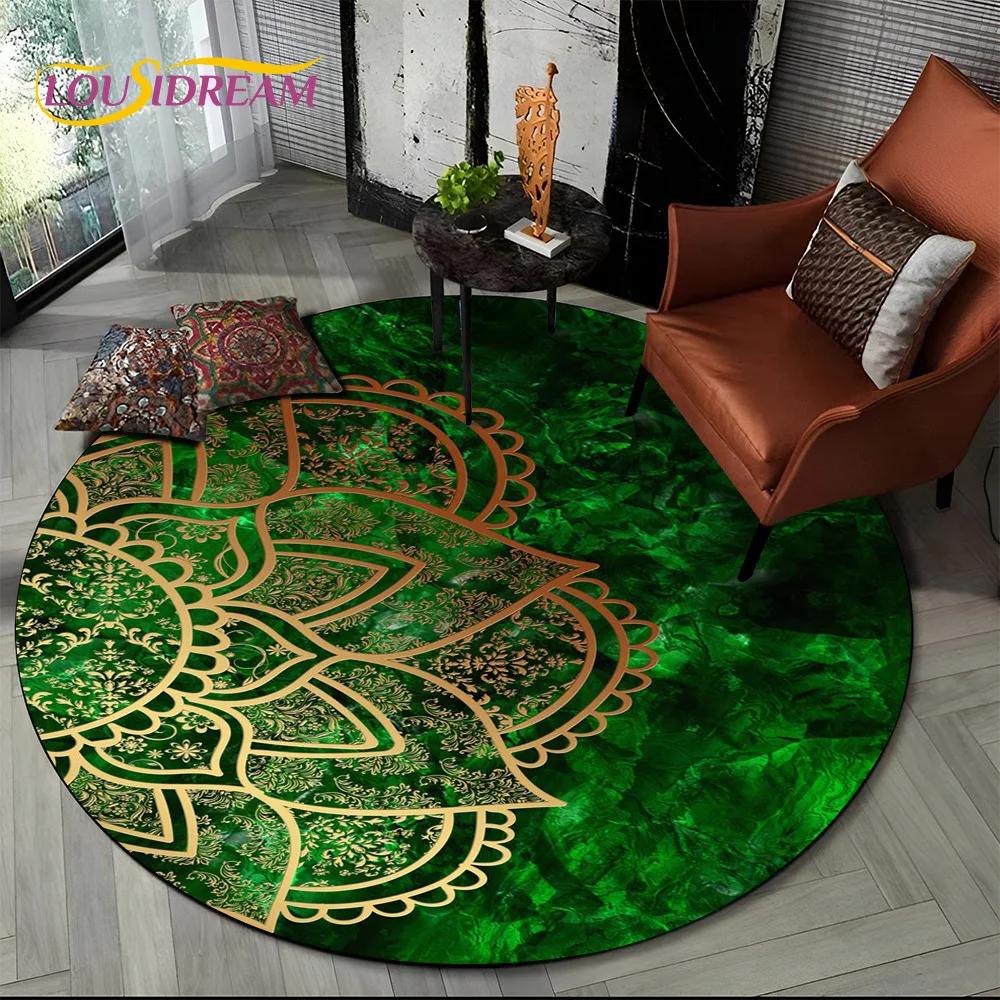 3D Mandala Meditation Nature Spirit Yoga Bohemia  Round Carpet Rug for Living Room Bedroom Child Decor,Pet Area Rug Non-slip Mat