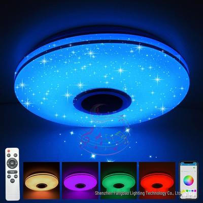 Bluetooth LED Speaker Ceiling Lamp with RGB Lighting and Remote Control for Bedroom