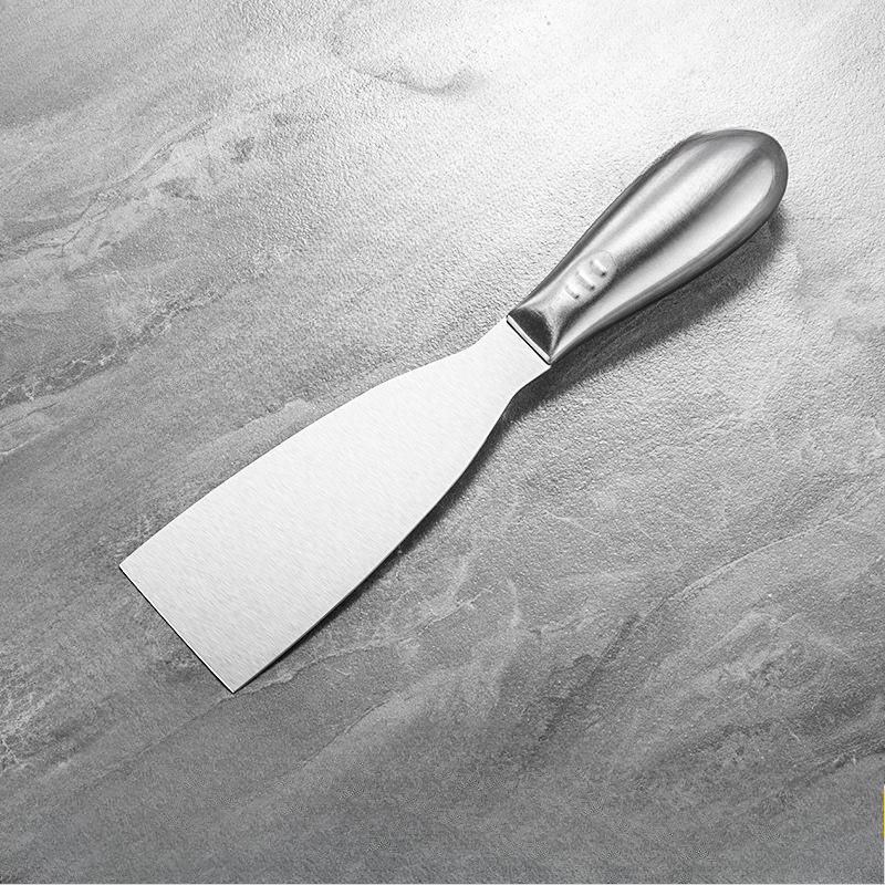 1 buc Spatulă de curățare din oțel inoxidabil îngroșat cu mâner de lemn, Artefact multifuncțional pentru răzuirea chitului, Spatulă integrată care nu zgârie