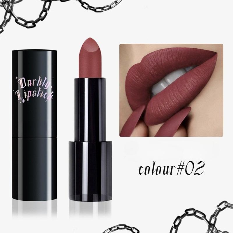 

Матовая помада с антипригарным покрытием Cup Flash Diamond Lipstick Halloween Dark Makeup