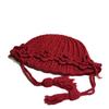 Retro Flower Hand Woven Braided Woolen Hat for Women in Autumn and Winter Warm and Versatile Tassel Knitted Hat