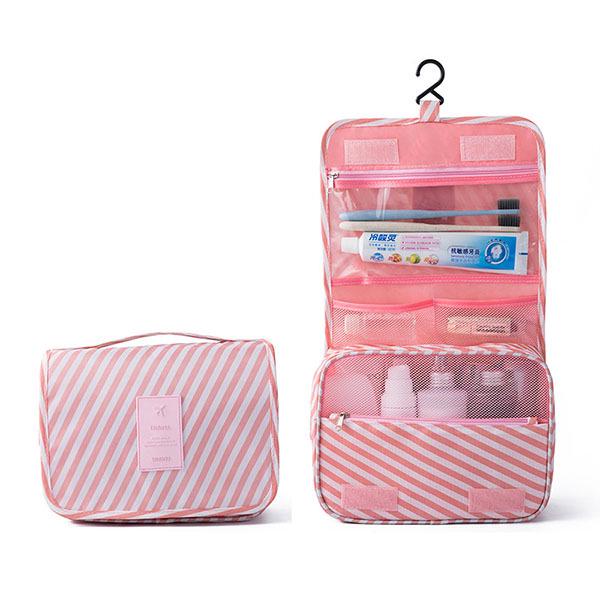 Large Capacity Portable Makeup Bag with Hanging Hook