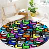 Among Us Round Area Rug,Carpet Rug for Living Room Bedroom Sofa Playroom Decor,Non-slip Floor Mat
