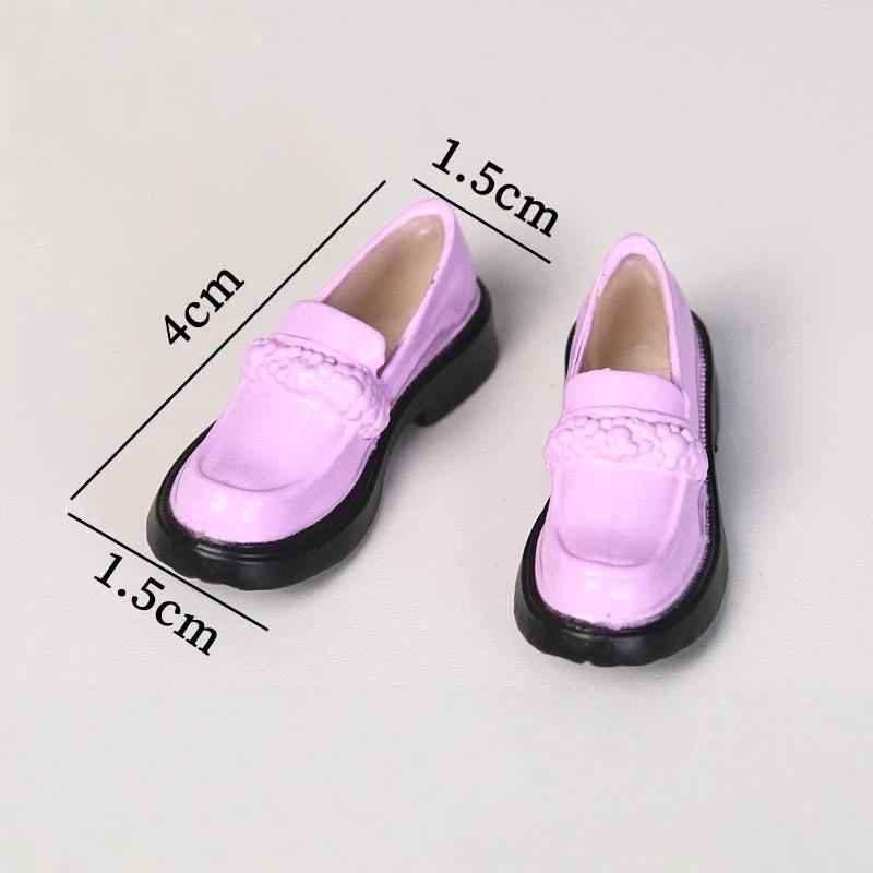 1 Pair Fashion Mini Lace Up Boots Replacement Ob22/Ob24 Doll' Leather Shoes For 1/6 Licca Dress Up Accessories
