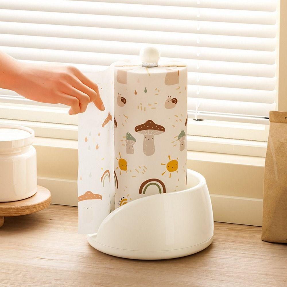 Large Capacity Vertical Napkins Rack Plastic Paper Roll Stand Tissue Stand Kitchen