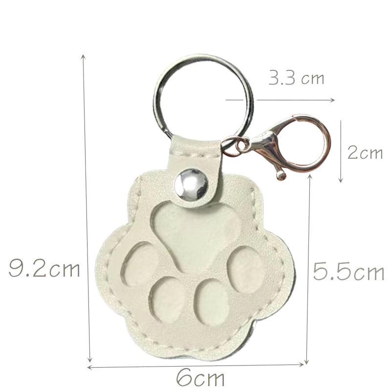 Exquisite Leather Pet Fur Keychain: Cute Cat & Dog Hair Bag Charm Ornament