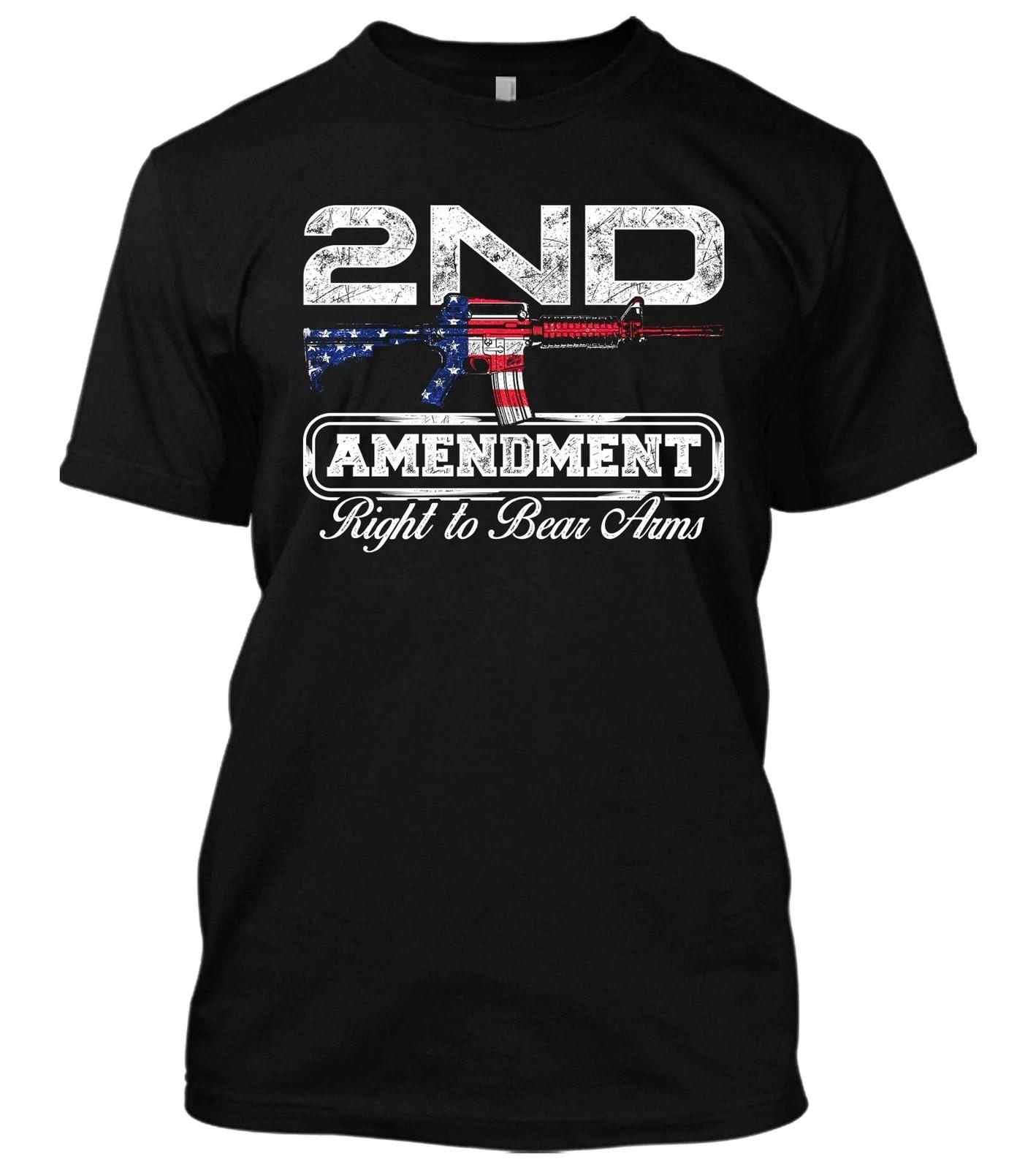 2nd Amendment New Men s Shirt Pro-Guns AR15 Guns Rights Molon labe USA Flag Tees S