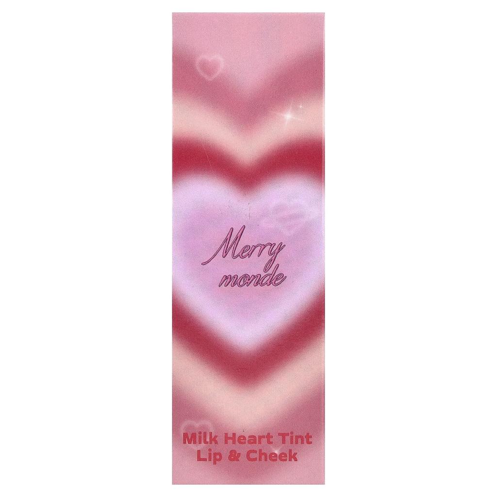 Merrymonde Milk Heart Tint, Lip & Cheek, 05 Apple Milk, 5g