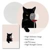 Lustiges süßes schwarzes Katzenplakat, weiße Katzen schmecken Rotwein, Leinwandmalerei, Katze, Küche, Wandkunst, Bilder für Wohnzimmer, Heimdekoration