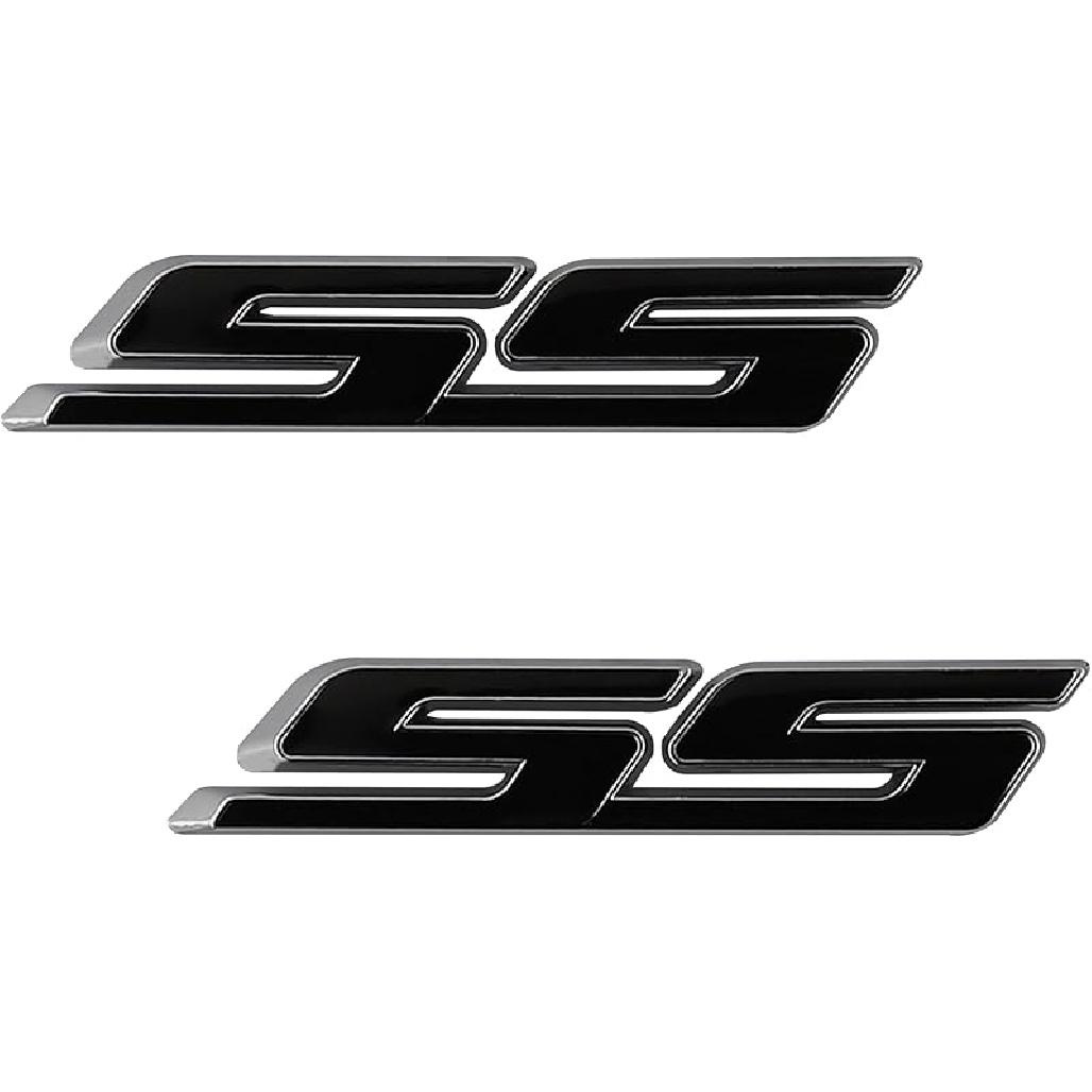 2pcs SS Emblem Metal Super Sport Emblem Badge 3D SS Sticker Parts Camaro SS for Chevrolet Camaro Gm Series (Red) чёрный