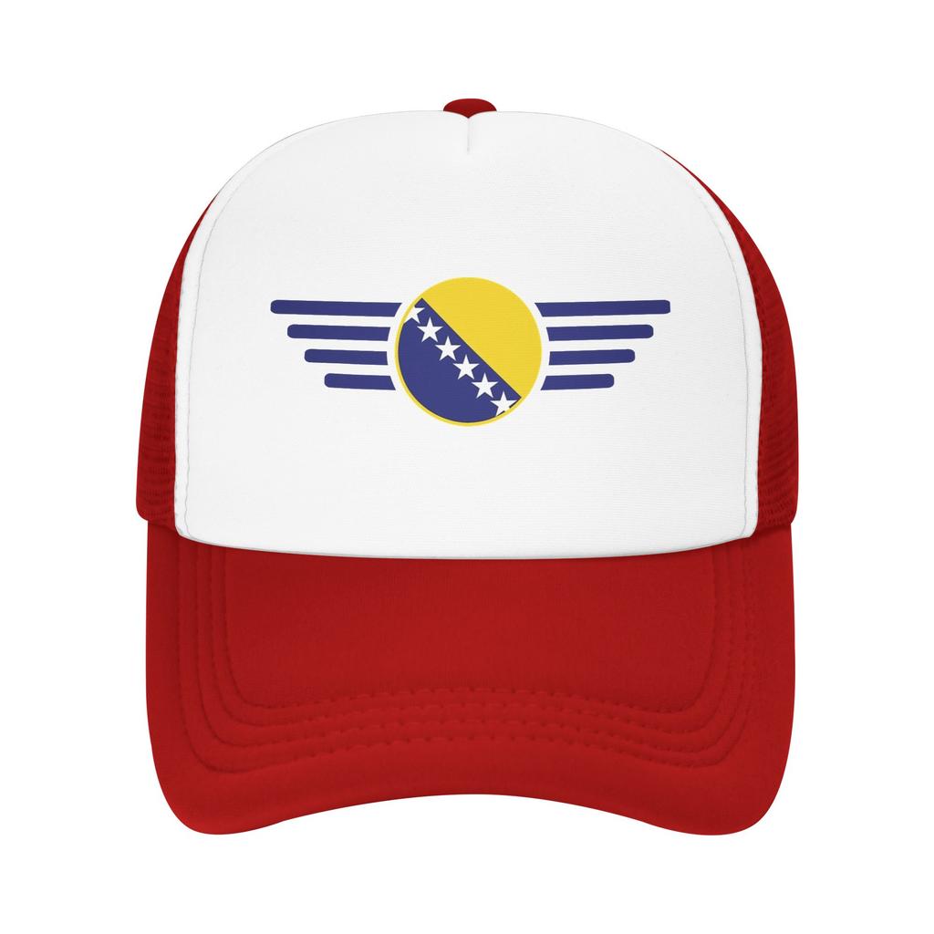 Bosnia and Herzegovina Flag Mesh Baseball Caps Unisex Women Casual Sun Hats Hat Breathable Summer Trucker Hat