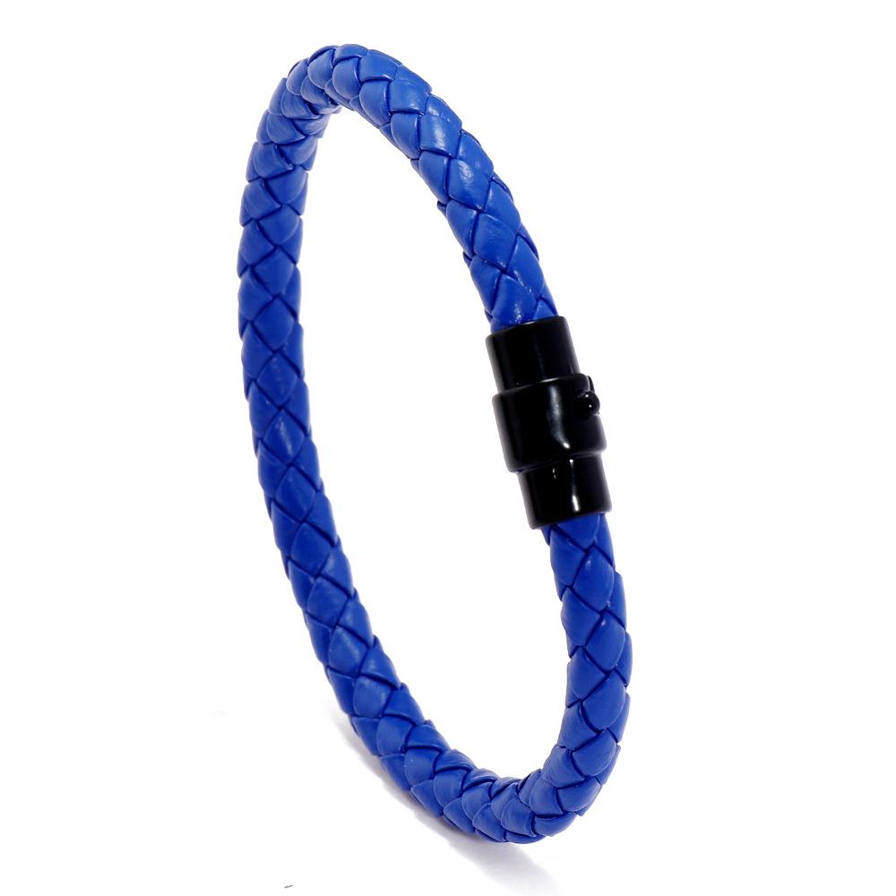Men's Leather Rope Woven Bracelet: European and American Style
