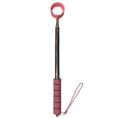 Extendable Telescopic Golf Ball Retriever Adjustable Two-Sided Golf Ball Pick Up Tool Anti-drop Rope Non-Slip Handle