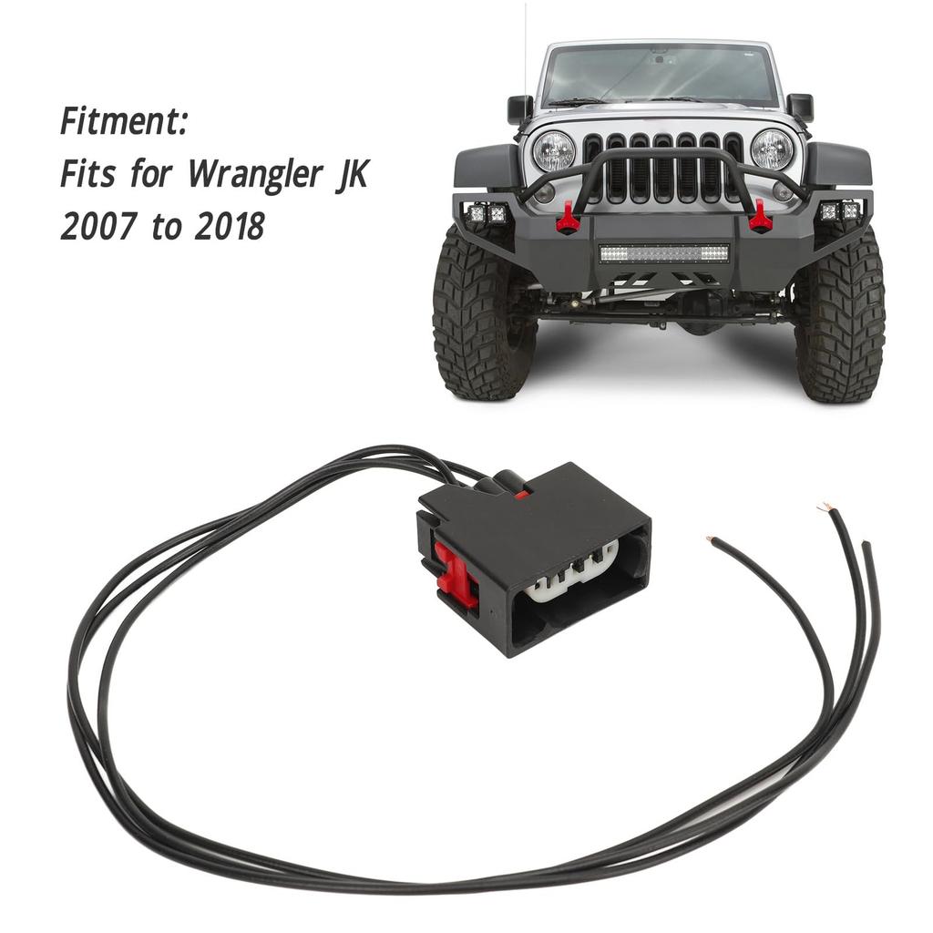 Front Turn Signal Connector, Easy Replacement Installation 68065016AB Turn Signal Plug Harness Wrangler JK 2007 ~ 2018