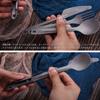 Boundless Voyage Titanium Cutlery Set Spoon Fork Knife Camp Cutlery Made of Titanium Lightweight Sturdy No Rust Compact Cutlery Set Daily Use Solo