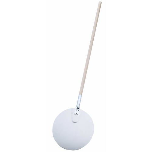 Sanpo Sangyo Turner, Silver, Natural Wood, Total Length: 127cm, Round Pizza Peel, 09230656