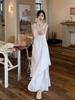 Korean Style Irregular Spaghetti Strap Summer Dress - Women's Loose Slimming Long Design for 2026