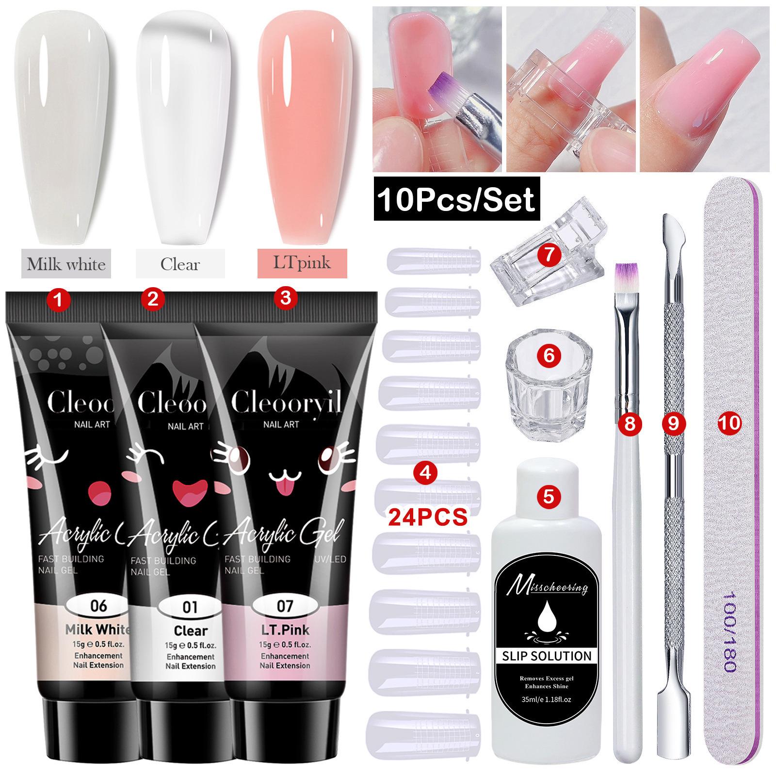 

Nail Art Tool Kit: 15ml Extension Gel & 10-Piece Cat Eye Color Gel Set